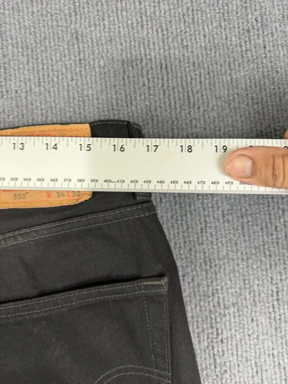 Levis 550 Mens Black Jeans Size W34 L30 Relaxed Fit Denim